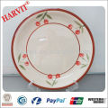 Plat en céramique ronde / vaisselle peinte à la main Vaisselle en porcelaine / couleur Glazed &amp; Rim Vaisselle décorative Plat / plat plat de 10.5 &#39;&#39;